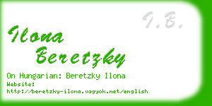 ilona beretzky business card